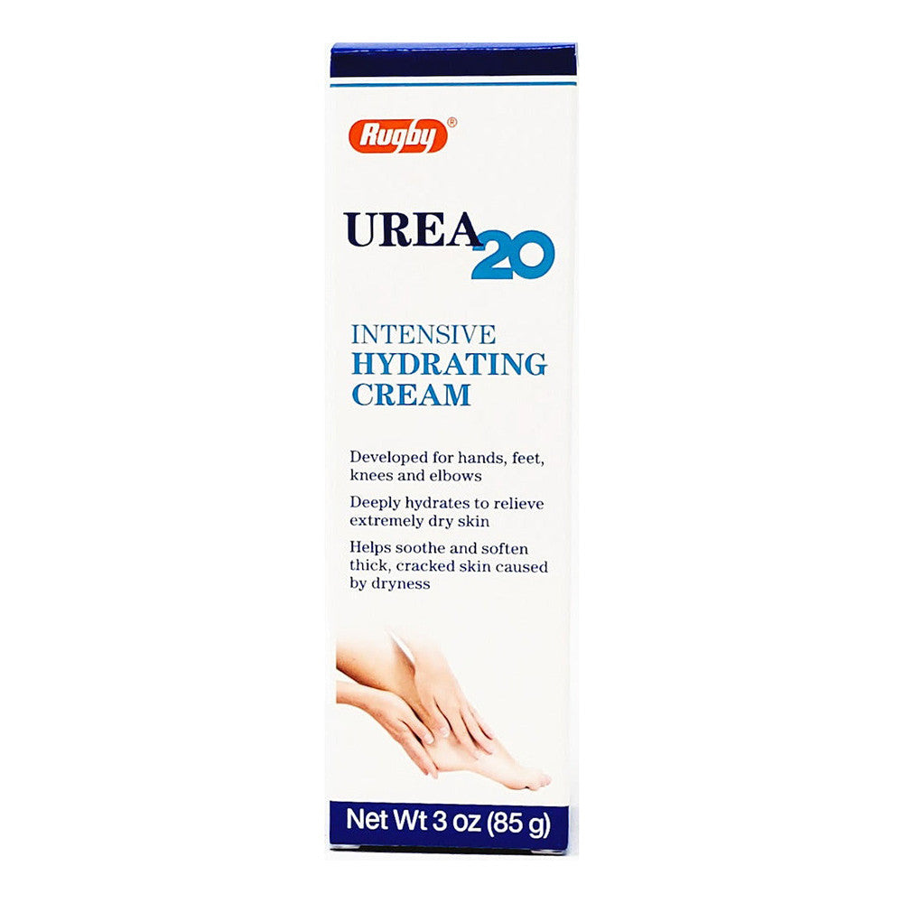 Rugby Urea 20% Cream Skin Moisturizes, 3 Oz